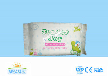 Chemical Free Flushable Wipes Wet Tissue For Face With Spunlace Material