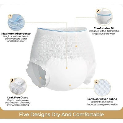 Оптовая одежда для взрослых подгузники с формой T Super Ultra Absorbent Hypnosis Xxl